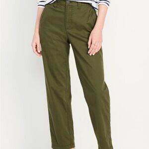 Women’s Old Navy High Waisted OGC, Chinos, Size L, Olive Color, Stretchy Waist